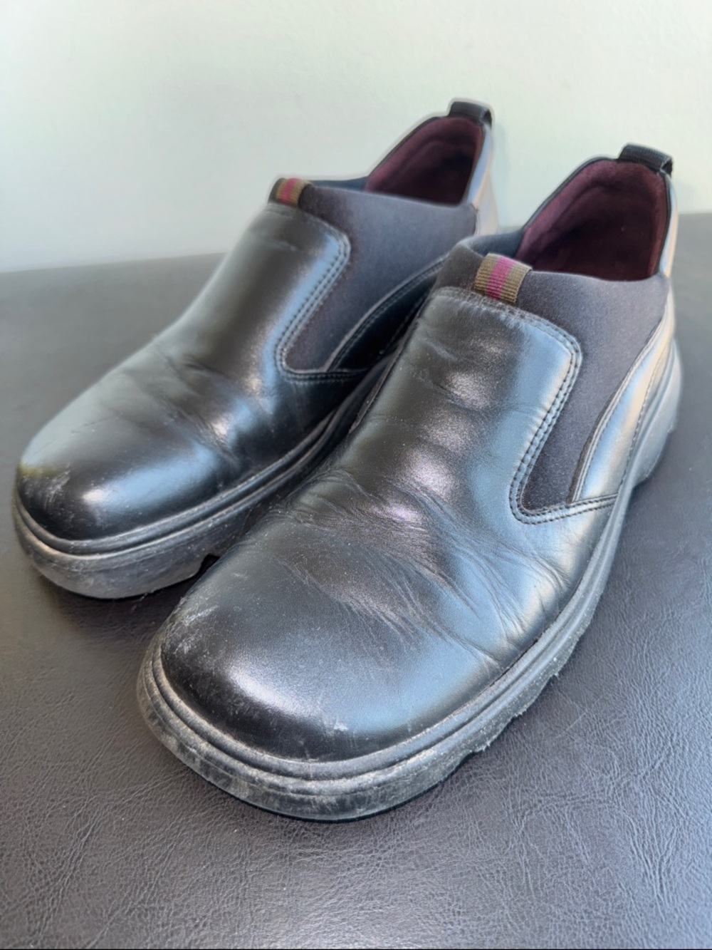 MAKE OFFER! Ecco Black Leather Casual Shoes Men's 8.5-10 Slip on